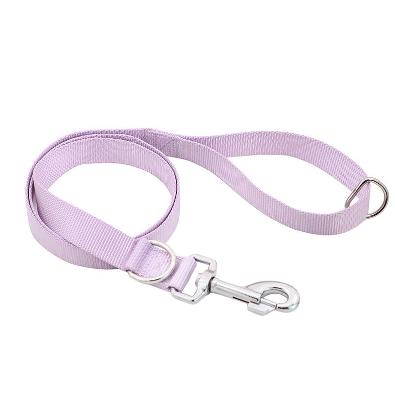 Flache Nylon-Hundeleine – Für kleine, mittlere & große Hunde, 6 Farben, M/L