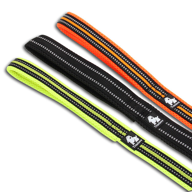 Fluoreszierendes Hundegeschirr Nylon – Leuchtfarben, S–L, 3 Farben, für alle Hunderassen