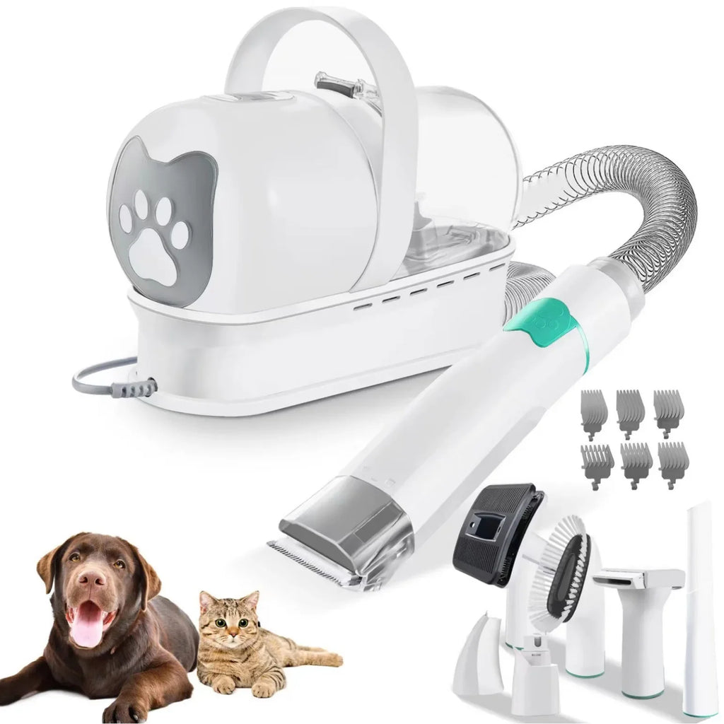 7-in-1 Hunde Grooming Set mit Staubsauger – Fellpflege leise & effektiv