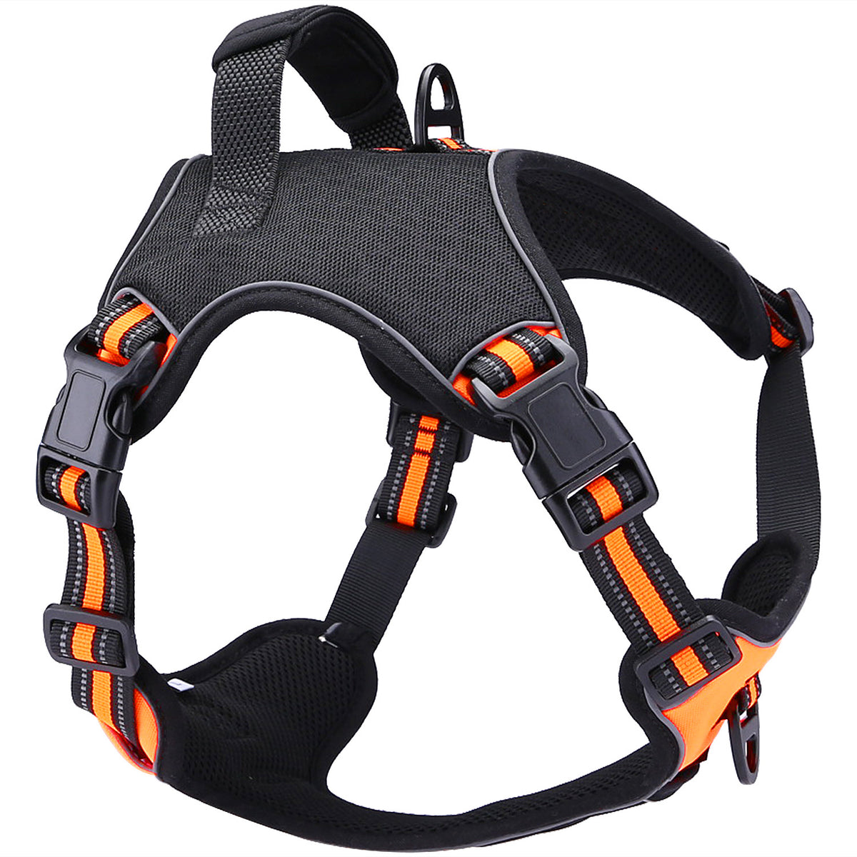 Reflektierendes Hundegeschirr mit Schlangenmuster – Oxford & Reflexstoff, S–XL, 3 Farben