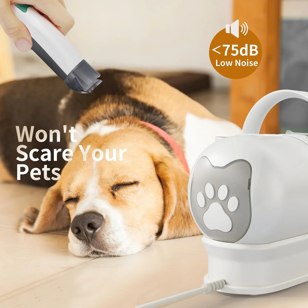 7-in-1 Hunde Grooming Set mit Staubsauger – Fellpflege leise & effektiv