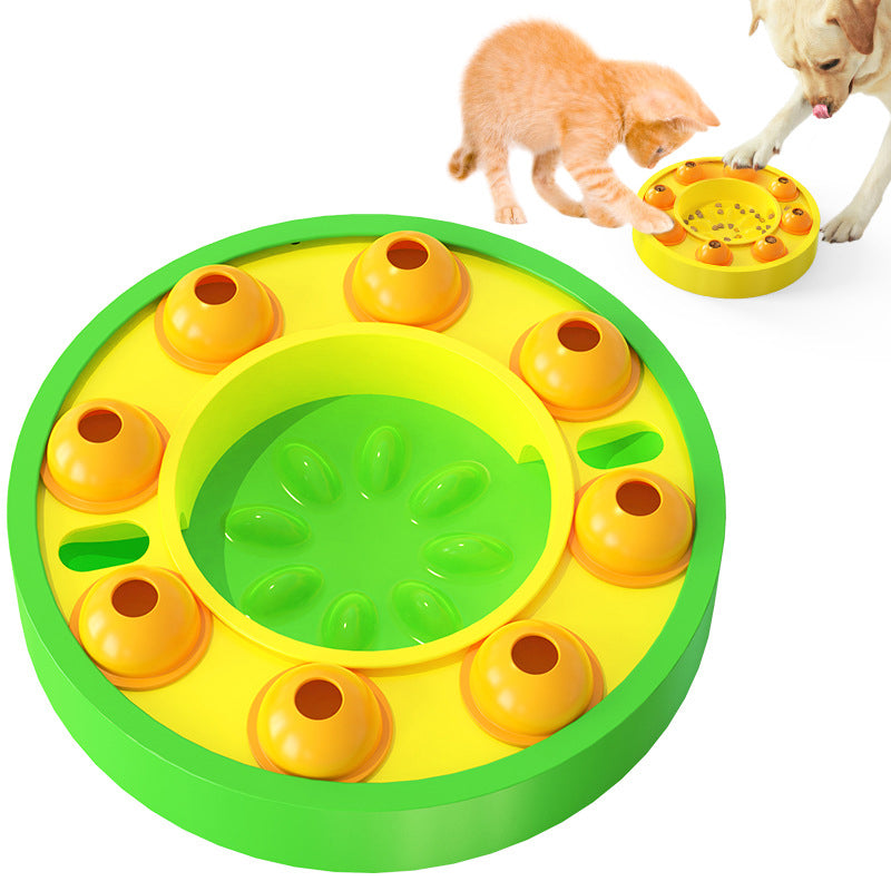 Hunde Intelligenzspielzeug – Puzzle Roulette Futterspender für Hunde & Katzen