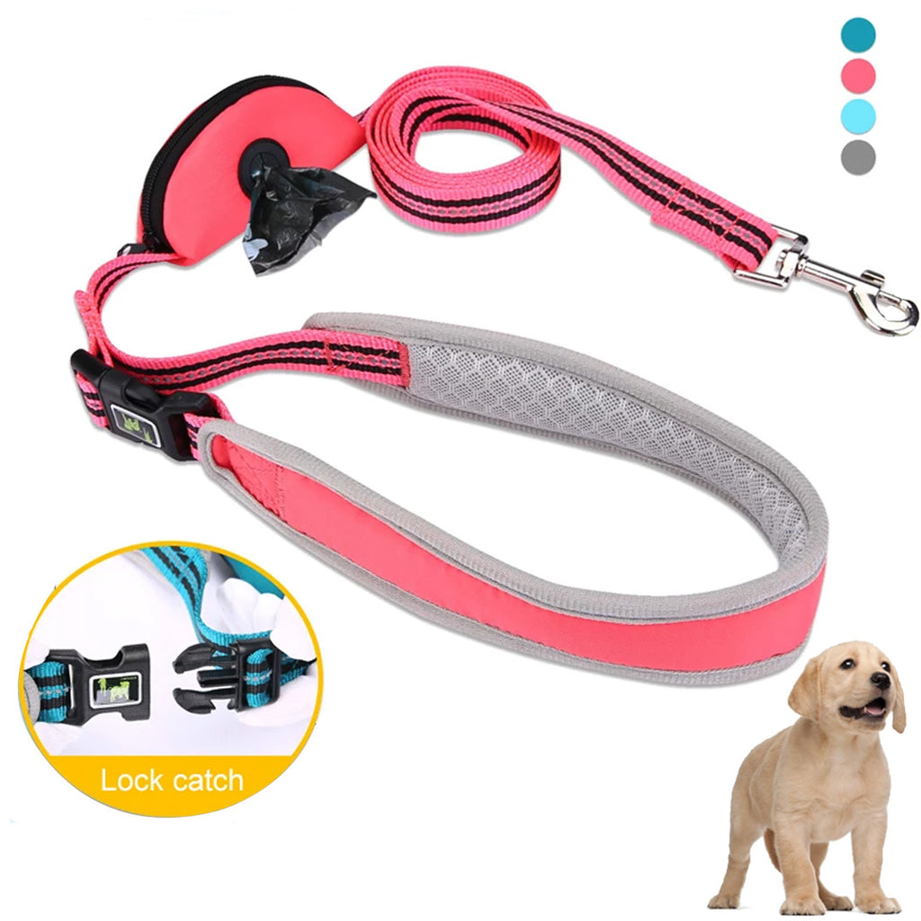 Reflektierende Hundeleine 150cm – Nylon, 4 Farben, für alle Hundegrößen