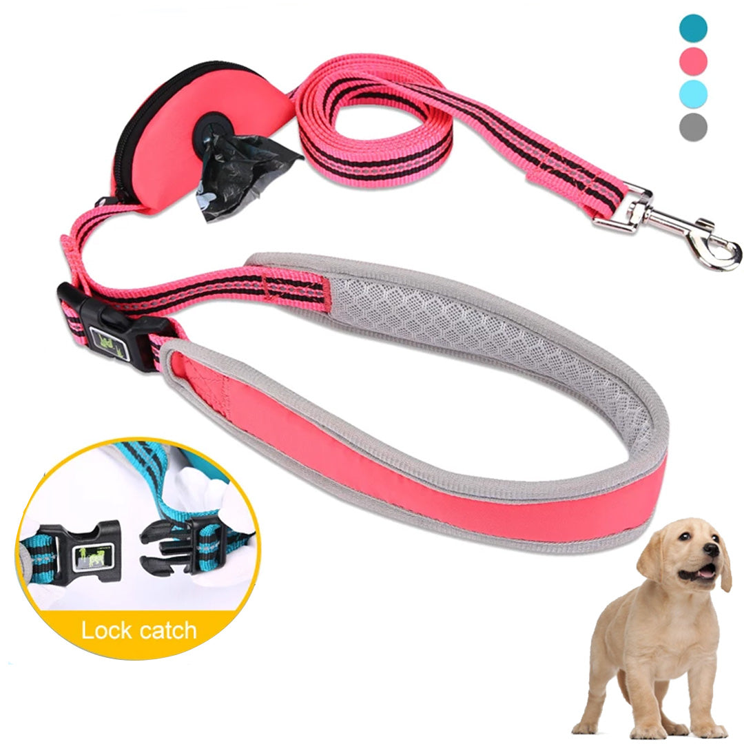Reflektierende Hundeleine 150cm – Nylon, 4 Farben, für alle Hundegrößen