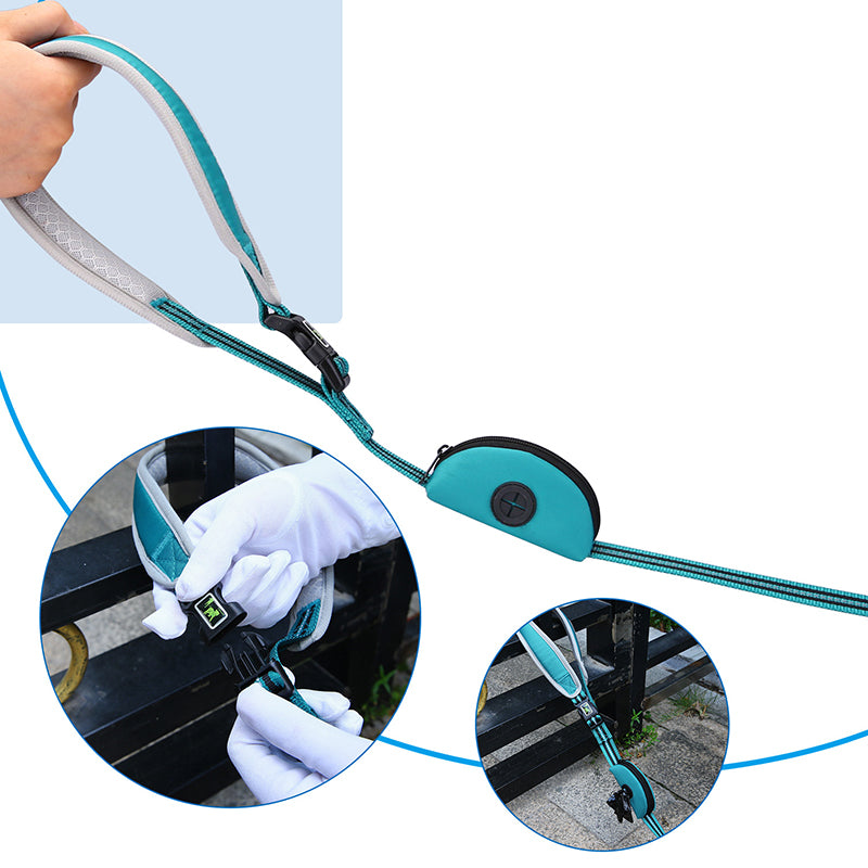 Reflektierende Hundeleine 150cm – Nylon, 4 Farben, für alle Hundegrößen