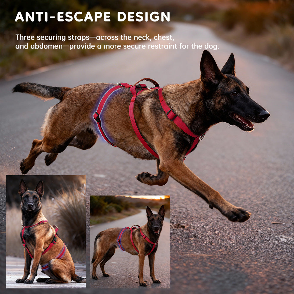 Taktisches Hundegeschirr im Schutzwesten-Look – Anti-Zug, für große Hunde, S–L, 9 Farben