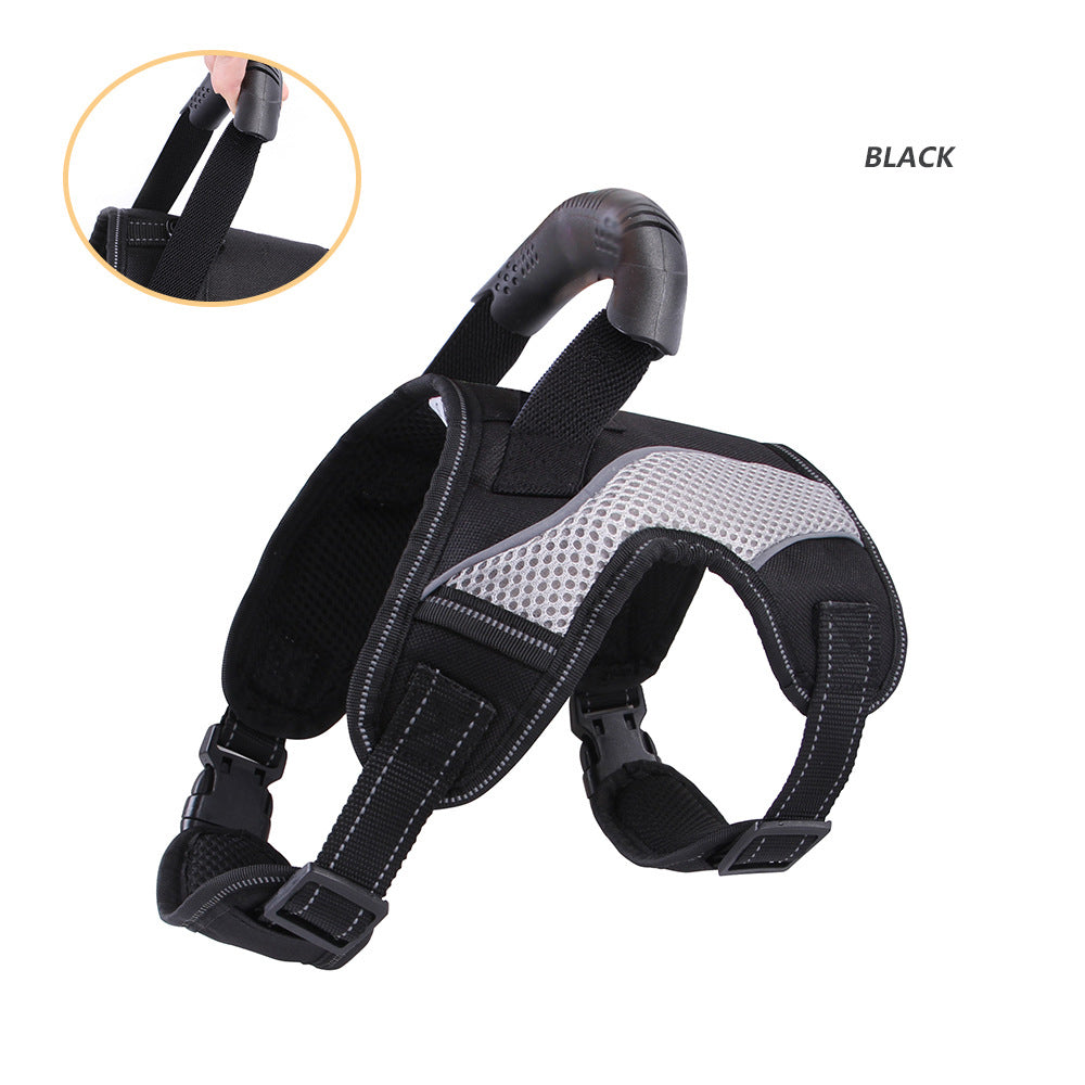 Hunde-Stützgeschirr mit Griff & Reflektor – Atmungsaktiv, für mittlere & große Hunde, S–XL