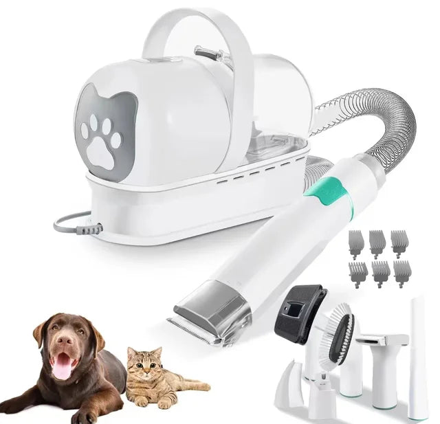 7-in-1 Hunde Grooming Set mit Staubsauger – Fellpflege leise & effektiv
