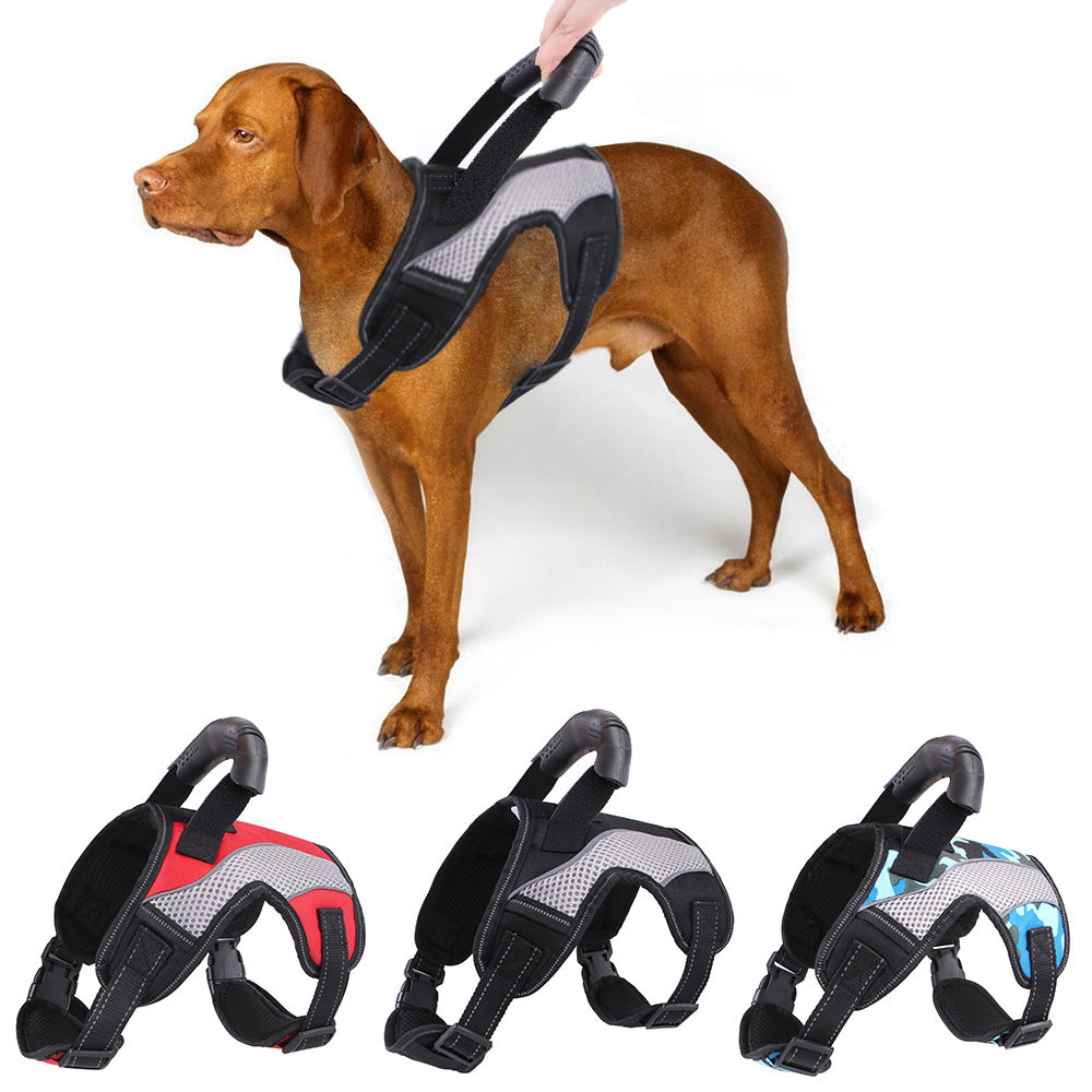 Hunde-Stützgeschirr mit Griff & Reflektor – Atmungsaktiv, für mittlere & große Hunde, S–XL