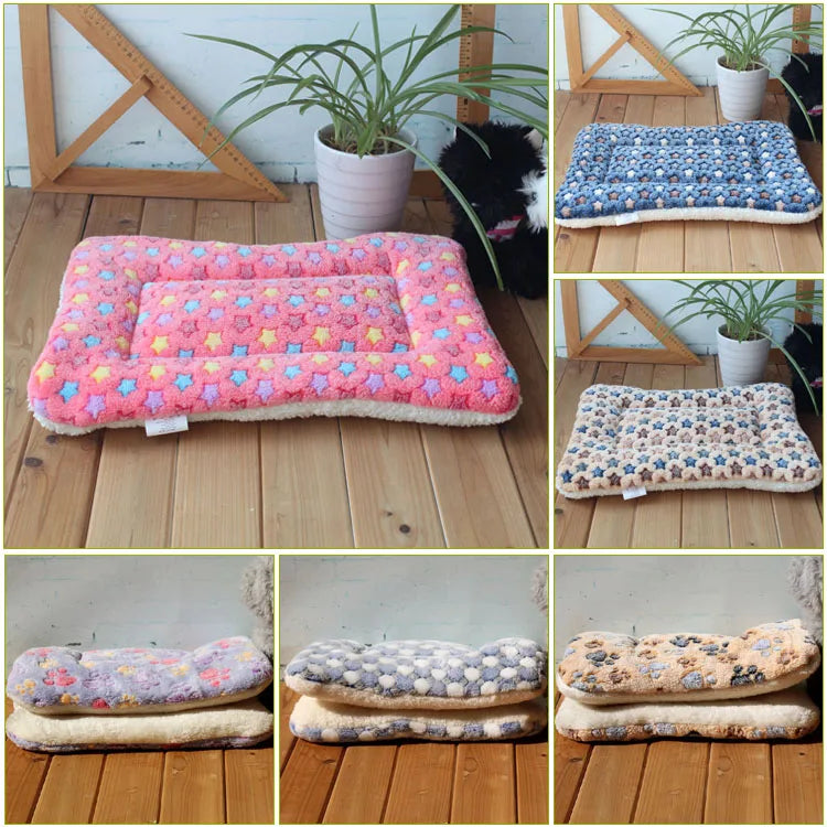 Weiche Fleece-Hundedecke mit Muster – 15 Designs, 6 Größen XS–XXL, für Hunde & Katzen